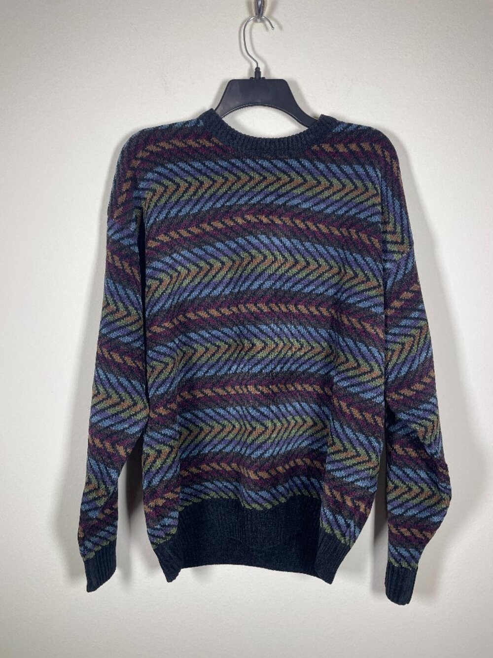 NWT! Dockers Men's Chenille Textured Herringbone Pattern Crew Neck Sweater M